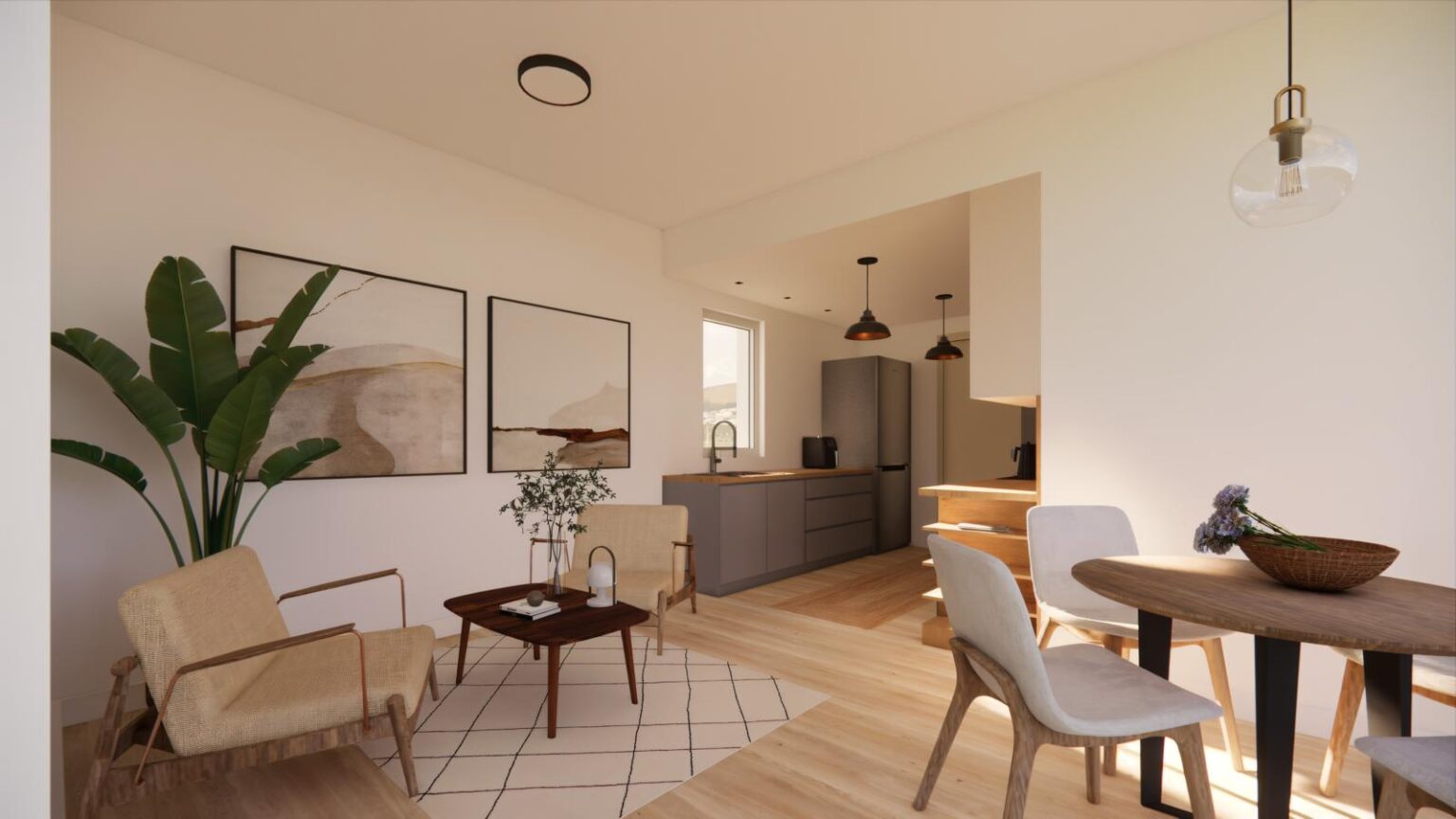apartamento 1 salon cocina