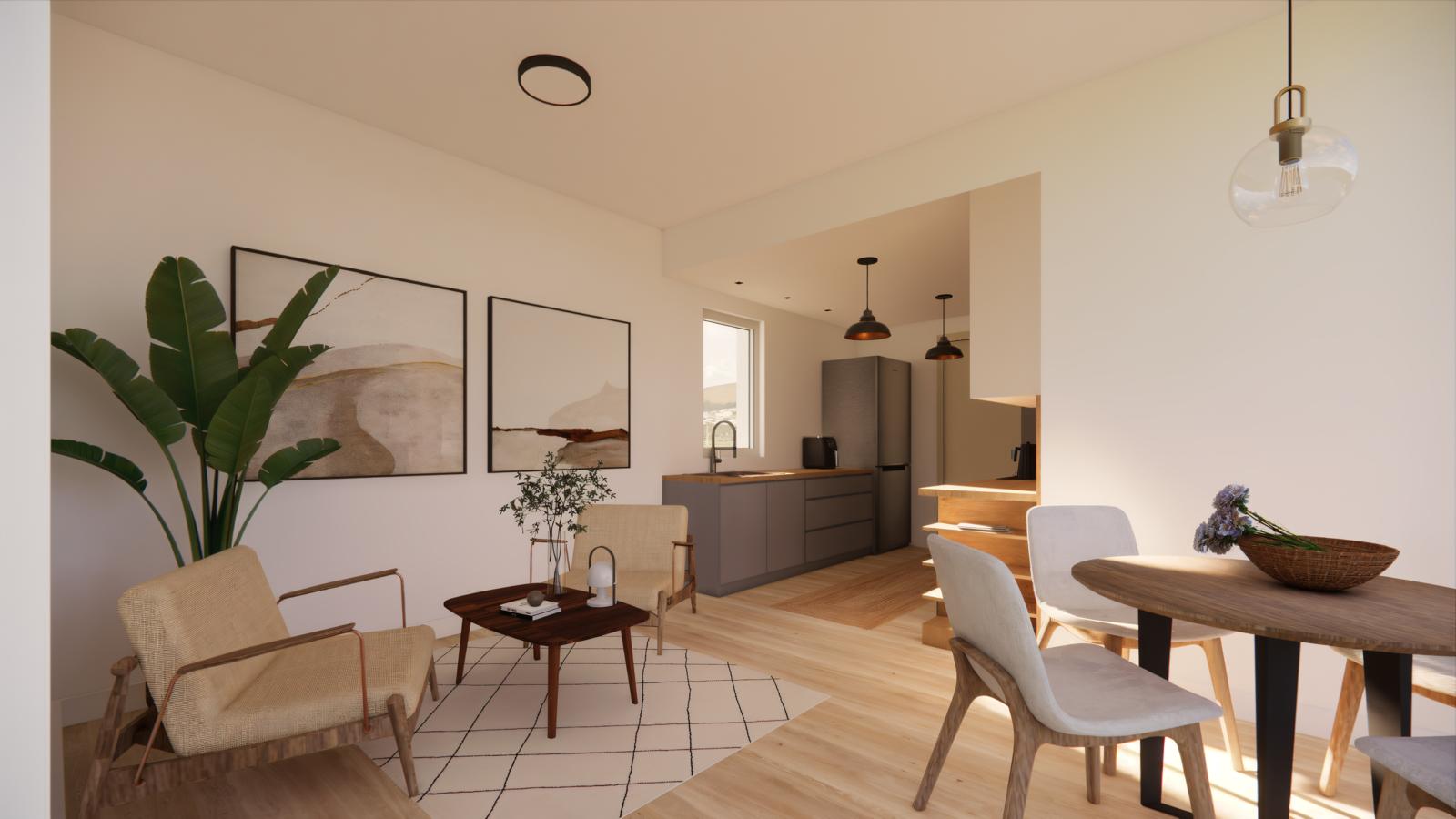 apartamento 1 salon cocina
