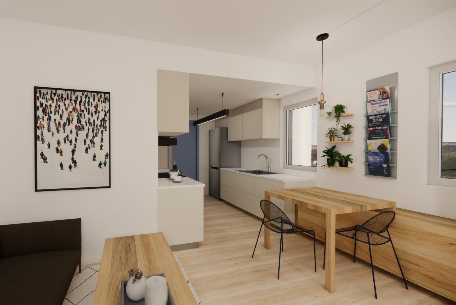 apartamento 2 salon cocina
